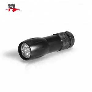Mini Portable White Light and SOS Aluminum 9 LED Flashlight
