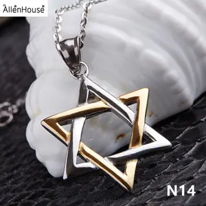 2017 New Designs Style Pendant Fashionable Six Star Stainless Steel Men's Necklace All Match Accessories Jewelry