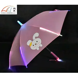 Fantastische Lumiere Led Pour Sonnenschirm Kinder Griff Led Licht Regenschirm Beleuchtung Kunststoff griff mit Licht Custom ized Color Manual