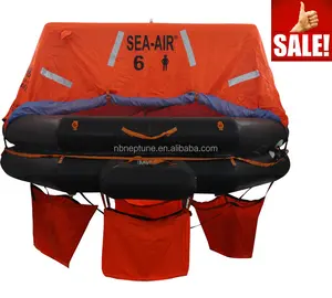 SEA AIR live raft 6 man neoprene coated fabric for offshore and cruising raft 30 to 65 degree life raft servicing