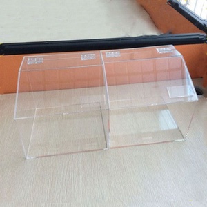 Acrylic candy storage box plastic supermarket food storage bins with hinged lids