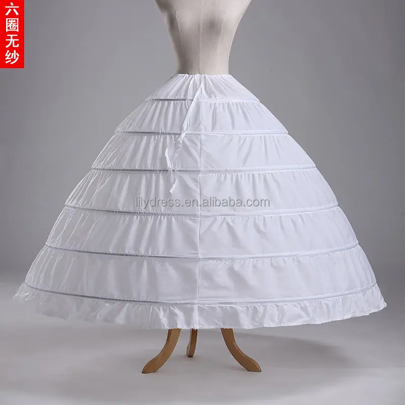 Sottogonna A Cerchi Crinolina Per Abiti Da Sposa E Cerimonia - 4 Anelli In Acciaio, Vita Regolabile, Morbida Tulle
