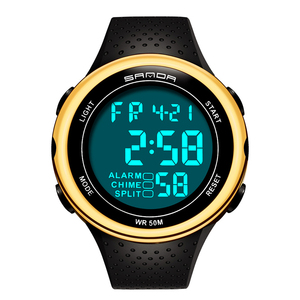 SANDA Sports Fashion LED Men Watches 30M Waterproof <strong>Digital</strong> Watch Week Month Display Calendar Chronograph Alarm <strong>Clock</strong> 375 - Product Image 1