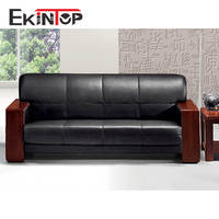 Sofá de Cuero Genuino de Portugal Ekintop, Estilo Inglés Barroco Roma Amalfi, Color Bronceado