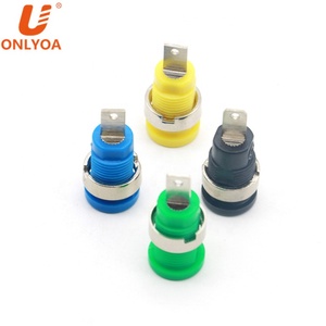 Số Lượng Cao Thiết Bị Đầu Cuối 4Mm Chuối Nữ Jack Ổ Cắm Bảng Điều Chỉnh Gắn Kết Bài Kết Nối Màu Đỏ Đen Stackable Mùa Xuân Ràng Buộc Bài - Product Image 4