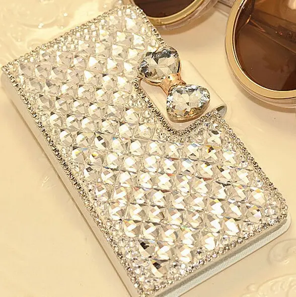 Mewah BLING Berlian Imitasi Berlian untuk Samsun Galaxy Note 3 Note 4 Note5 S4 S5 S6 S7 S8 Plus Dompet Flip telepon Penutup Case Kulit