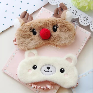 Animal <span class=keywords><strong>de</strong></span> <span class=keywords><strong>peluche</strong></span> <span class=keywords><strong>dormir</strong></span> máscaras. suave cubierta <span class=keywords><strong>de</strong></span> ojo visera <span class=keywords><strong>para</strong></span> las mujeres las niñas en casa durmiendo Traveli - Product Image 6