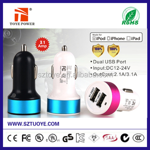 Usb chargeur de voiture 2 <span class=keywords><strong>porto</strong></span> double 2.1A avec LED pour tous les Smartphone Tablet PC GPS jeu joueurs - Product Image 3