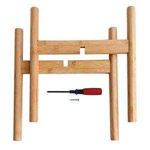 Wholesale Mid-Century Modern Wood Bamboo <strong>Plant</strong> <strong>Stand</strong> Small Mini <strong>Indoor</strong> Commercial Cement Holder Flower <strong>Pots</strong> &amp; Planters - Product Image 5