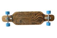 Longboard antidérapant de haute qualité en bambou et bois d'érable, style danse, avec système Drop Through