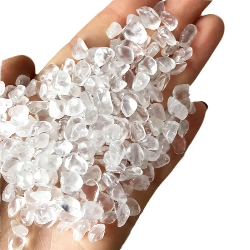 Groothandel Natuurlijke Witte Clear Quartz Crystal Grind Getrommeld Bulk Steen Voor Verkoop