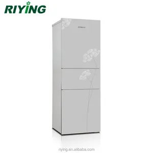 186 Liter Drei Dreifach-Mehrtür-Kombi-Edelstahl-Haushalts kühlschrank für die Wohnküche