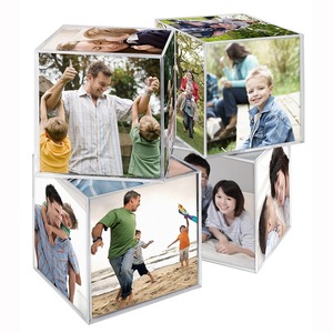 Cadre photo cube transparent à 6 faces en acrylique pour décoration intérieure de luxe, vente en gros d'usine, Photofunia - Product Image 3