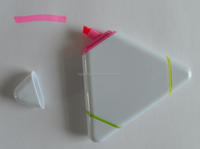 CH-6208 Triangle en forme surligneur stylo cercle/triangle en forme de logo personnalisé plat marqueurs à pointe feutre pour promotion école papeterie