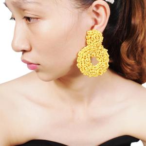 Hoa Tai Hạt Thủ Công Bán Chạy Mới HANSIDON Hoa Tai Hạt Quyến Rũ Thương Hiệu Lớn Phong Cách Bohemian Phóng Đại Trang Sức Dự Tiệc - Product Image 2