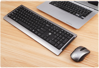 OEM Terbaru 2.4Ghz Keyboard dan Mouse Nirkabel USB Ukuran Penuh untuk Komputer Desktop dengan Anti-Ghosting dan Plug and Play
