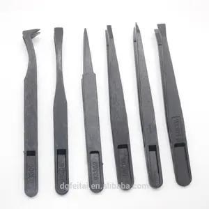 Pincet/Esd Mini 933 Serie Pincet Voor Elektronische Pcb Smd Ic Reparatie Tool Antistatische Plastic Zwart Blister Hand tool