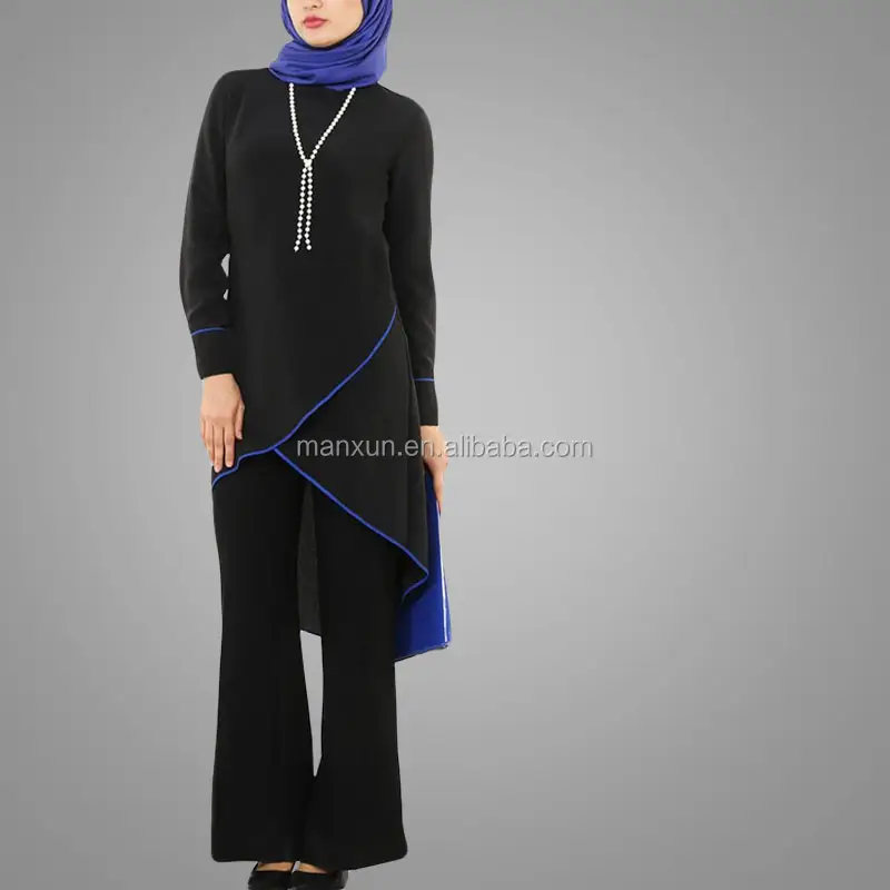 Abiti musulmani popolari all'ingrosso abiti da ufficio da donna Plus Size camicetta elegante abbigliamento islamico