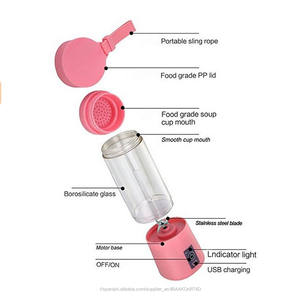 Barato versión mejorada 6 cuchillas exprimidor batidora 2000 mAh 3.7 V poder <span class=keywords><strong>todo</strong></span> mezcla de frutas jugo eléctrico licuadora - Product Image 2