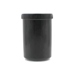 Weithals zylinder Schwarz 1 Liter 1kg HDPE-Kunststoff behälter für Protein pulver