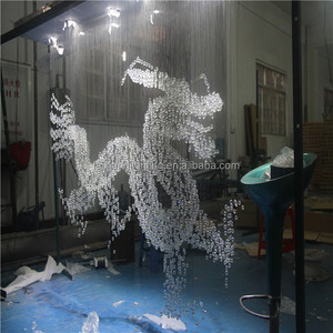 Lustre en cristal traditionnel, magnifique dragon, éclairage LED, lampe de plafond, illuminateur pour hall d'hôtel - Product Image 6