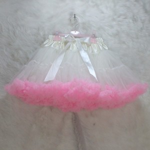 Venta al por mayor, ropa de Boutique para niños, tutú de gasa para niños, alta calidad y súper esponjoso, Peach, Pettiskirt para niñas - Product Image 5