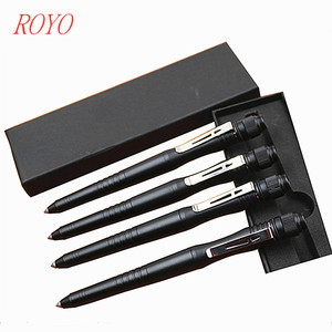 6 in 1 promosyon hediye kendini savunma led ışık tükenmez kalem, metal multitool kalem, çok aracı taktik kalem