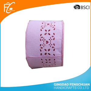 Linda rosa tallado flor sintió canasta de almacenamiento - Product Image 5