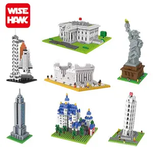 Wisehawk micro brick architecture space shuttle plastic mini building block toys for kids