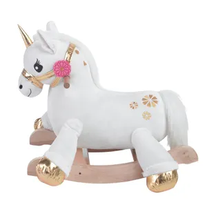 חם ילדים לרכב צעצוע קטיפה לבן עם unicorn סוס נדנדה