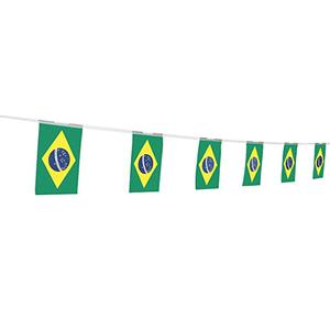 Al por mayor 100% poliéster para fans de fútbol Brasil coche ventana bandera con bandera de polo - Product Image 4