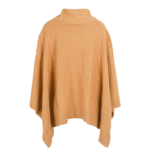 Pull manches chauve-souris col roulé, épais, tricoté et personnalisé, pour femmes, Chic, t-shirt, vente en gros, asymétrique, <span class=keywords><strong>Poncho</strong></span>, hiver, - Product Image 5