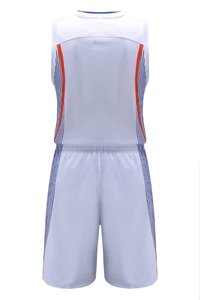 Wholesale Sublimation Digital Printing Customized White Color Blank Basketball Jerseys - Product Image 3
