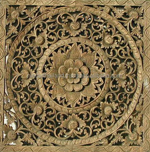 carved wood <b>panels</b> wall art - Product Image 2