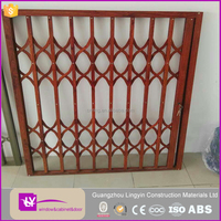 Lingyin personalizar roble dorado de aluminio de rejilla de seguridad windows ladrón ventana a prueba de