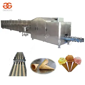 Hot Sale Full Automatic Rolled Waffle Biscuit Snow Cone Making Rolling Machinery Sugar Ice Cream Cone Roller Machinery Price