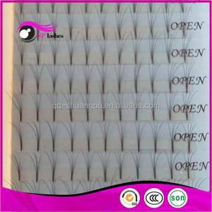 Fuente de la fábrica 0.1mm <span class=keywords><strong>D</strong></span> curl volumen extensiones de pestañas de seda 4D pestañas falsas - Product Image 1