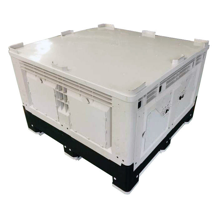 Heavy duty Foldable Four Way Entry plastic pallet box and container