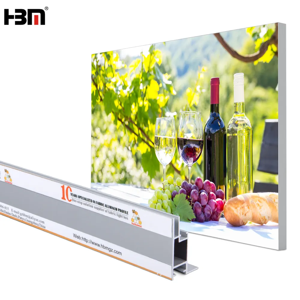 Große Wand grafiken und Einzelhandel displays 48mm LED Banner Poster Bilderrahmen Textil Leucht kasten