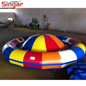 Los adultos niños volador barco inflable venta agua inflar disco barco remolcable