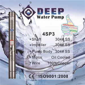 1/4インチパイプ用水中深井戸ポンプ深さメーカーサプライヤー