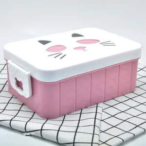 Sevimli Panda kutusu gıda sınıfı BPA ücretsiz japon Bento yemek saklama kapları yeni stil yüksek kaliteli tazelik