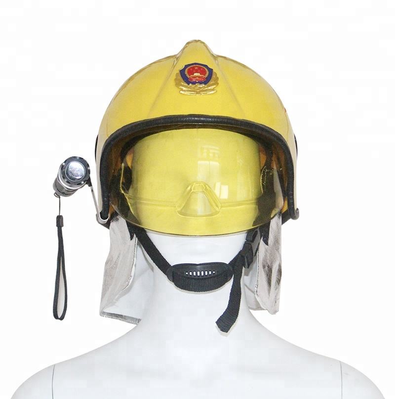 European-style firefighting fireman rescue safety helmet with helmet lamp