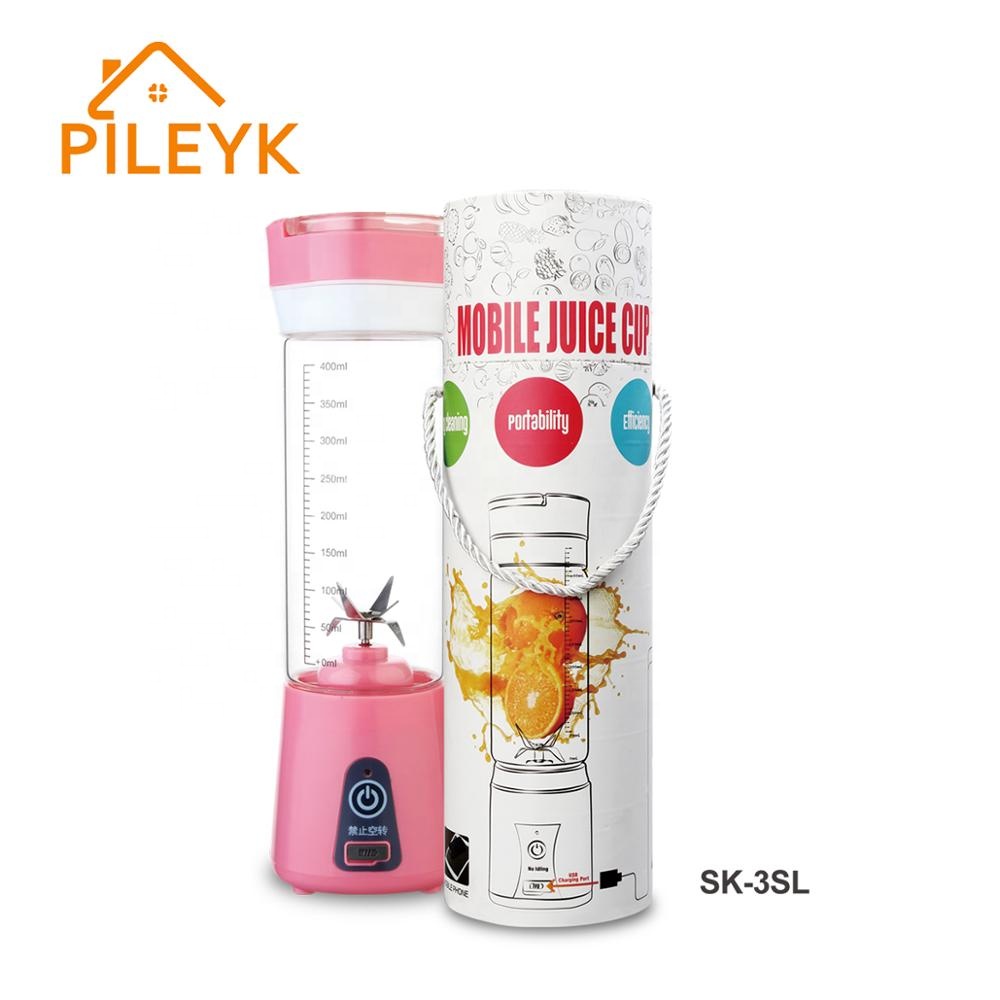 Портативный косметический блендер PILEYK, 12 В, 6 лопастей, 250 Вт, 400 мл