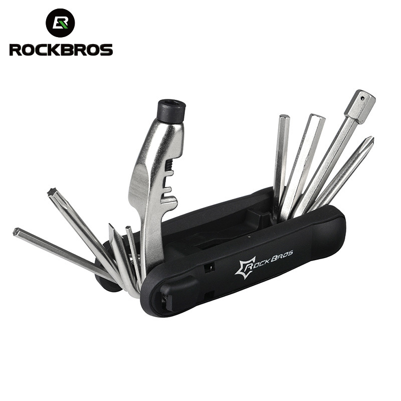 ROCKBROS 16-in-1 Bike Multi Tool | Folding Pocket Repair Kit For Bicycle Maintenance