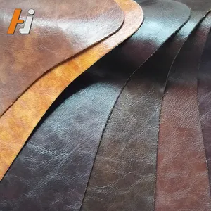 High Quality Eco Friendly Water Proof Faux Leather Rolls Skin Oil Wax PU Synthetic Leather Factory Direct Price For Sofa