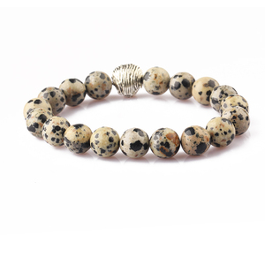 Por encargo pulsera intermitente bola Jasper rebordeado con cabeza de león - Product Image 6