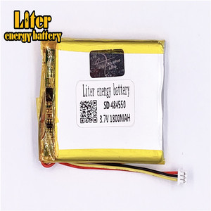 Connector 1,25-3 p 3,7 V 484550 1800 mAh rechargeable LiPo battery solar Li ion polymer lithium battery with PCM - Product Image 2