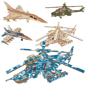 Oray教育儿童木工艺玩具3D拼图飞机木制玩具恐龙定制动物彩盒: 17.0x21.0x0.6厘米CE，EN71