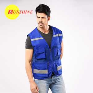 Màn Hình Lụa In Logo Vả<span class=keywords><strong>i</strong></span> Cho An Toàn Áo Ghi Lê Màu Xanh An Ninh Áo Khoác Mua Phản Quang Phản Chiếu Vest - Product Image 6